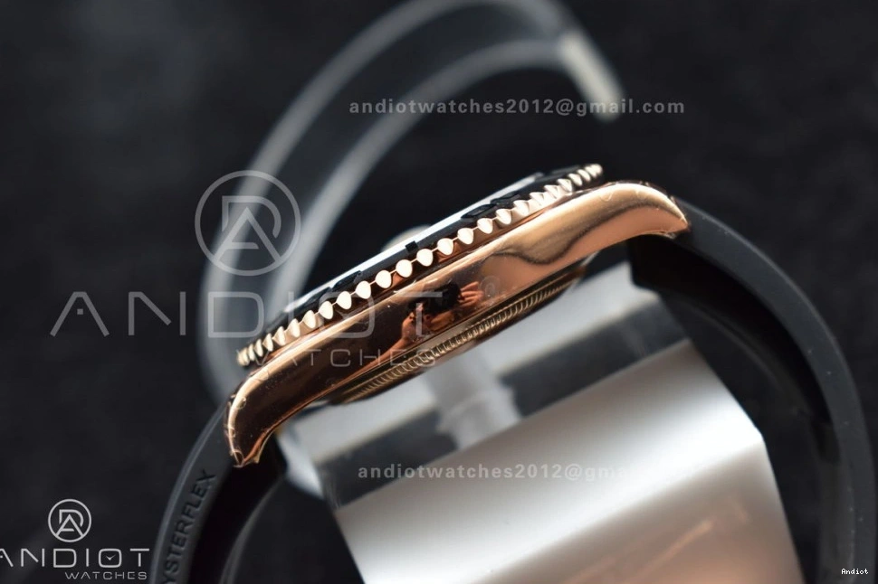 Best Bezel Strap Edition Yacht-Master 116655 VS3135 Rubber VSF on Ceramic 1:1 Oysterflex Black 0302